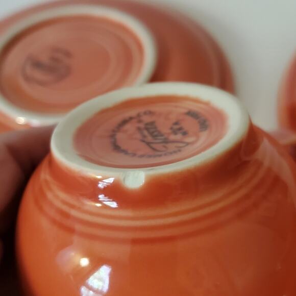 Fiestaware Small 6 Oz mug and matching saucer Set of 2 **one small chip - Picture 8 of 10